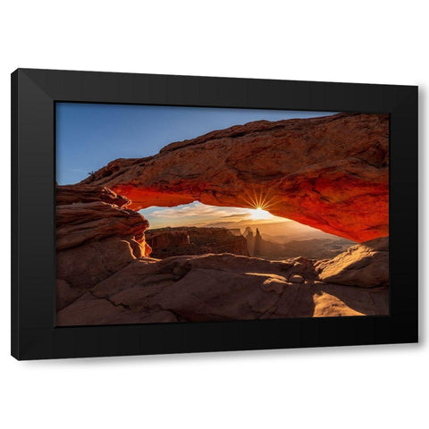 Window Of Light Black Modern Wood Framed Art Print by Ling, Ariel