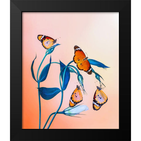 Family Black Modern Wood Framed Art Print by ozturk, Mustafa