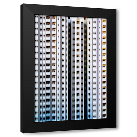 abstract building Black Modern Wood Framed Art Print with Double Matting by Mohammad Hossein, Hamid