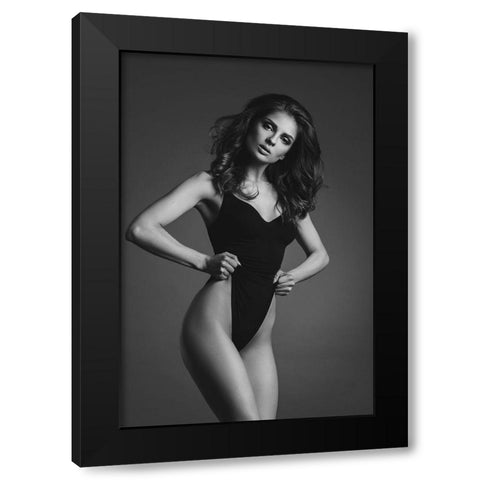 Toma Black Modern Wood Framed Art Print with Double Matting by Markachev, Leonid