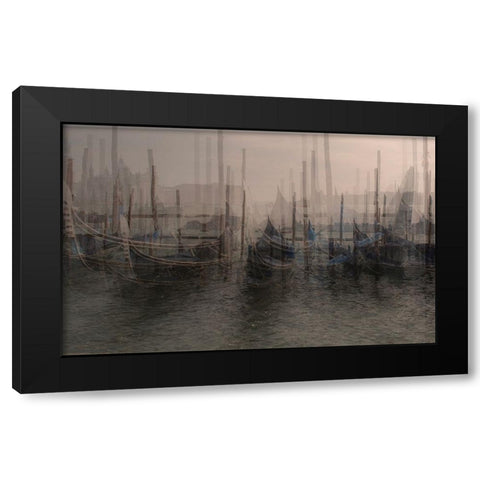 Illusion_ Magic Venice Black Modern Wood Framed Art Print by Basso, Donatella