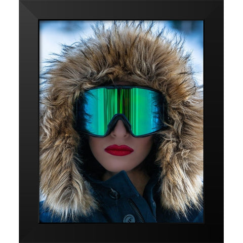 My Love Black Modern Wood Framed Art Print by Kiperman, Roni