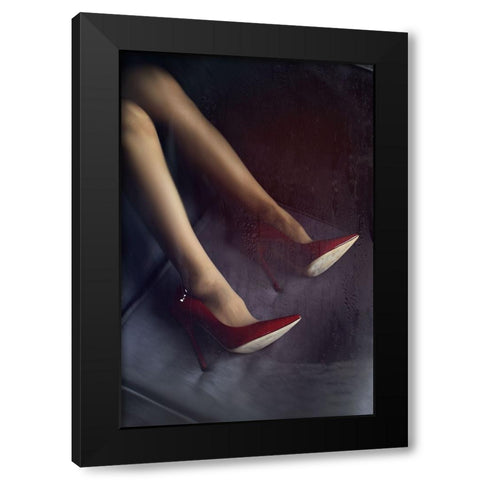 AFTERNOON COFFEE Black Modern Wood Framed Art Print by Schottstaedt, Erik