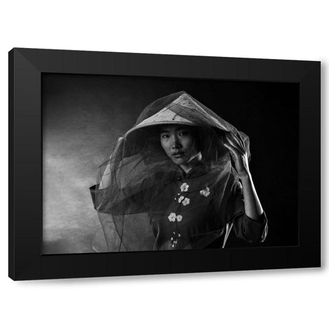 Lee Black Modern Wood Framed Art Print with Double Matting by Amer, Eyal
