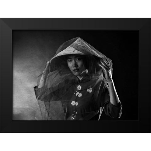 Lee Black Modern Wood Framed Art Print by Amer, Eyal
