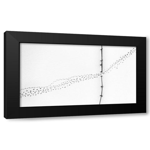 Entrance/Exit Black Modern Wood Framed Art Print with Double Matting by Xu, Mei