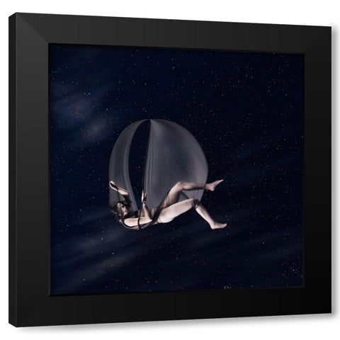 Abeyance Black Modern Wood Framed Art Print with Double Matting by K. Schoeps, Axel