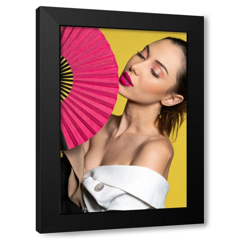 Liana portrait Black Modern Wood Framed Art Print with Double Matting by Ventura, Andrea
