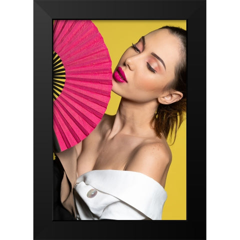 Liana portrait Black Modern Wood Framed Art Print by Ventura, Andrea