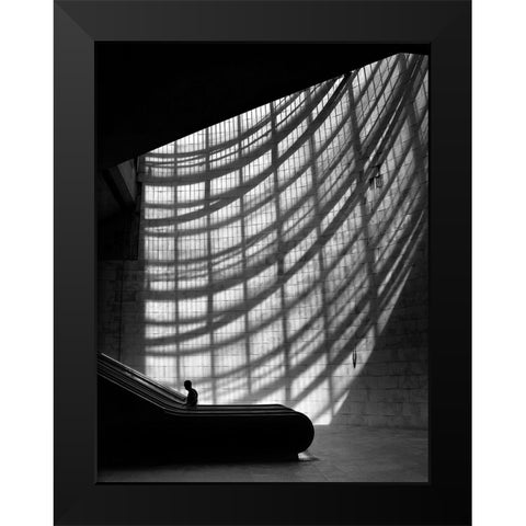 The Web Black Modern Wood Framed Art Print by Ezequiel59