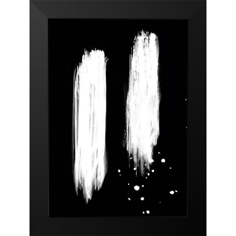 negatives_006_strokes Black Modern Wood Framed Art Print by 1x Studio II