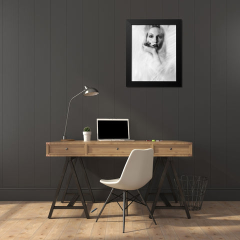 Paying Attention Black Modern Wood Framed Art Print by Punyet Miro, Carles