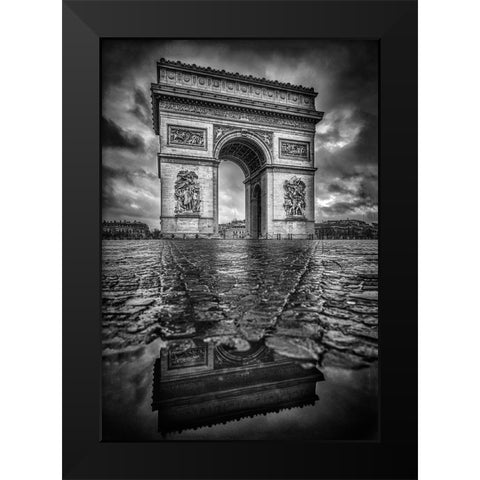 Dark morning Black Modern Wood Framed Art Print by Lazare, Adrian