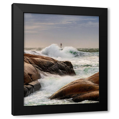 Coast Of Bohuslacn Black Modern Wood Framed Art Print by Larsson, Dan