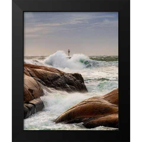 Coast Of Bohuslacn Black Modern Wood Framed Art Print by Larsson, Dan