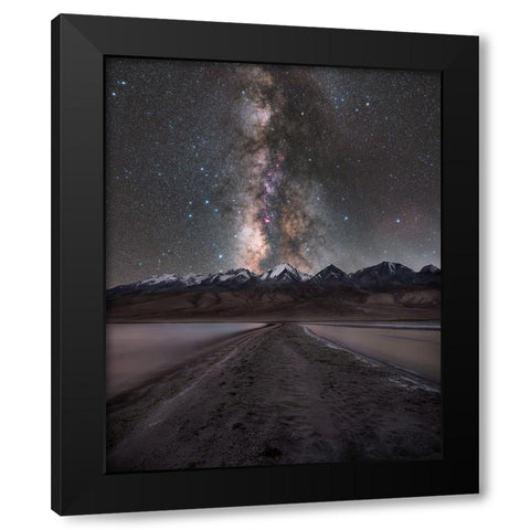 Oh Merak! Black Modern Wood Framed Art Print by Chander, Vikas