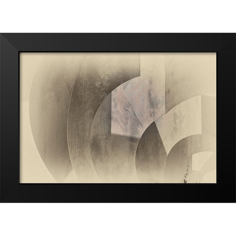 Shapes in soft tones Black Modern Wood Framed Art Print by Van Son, Greetje