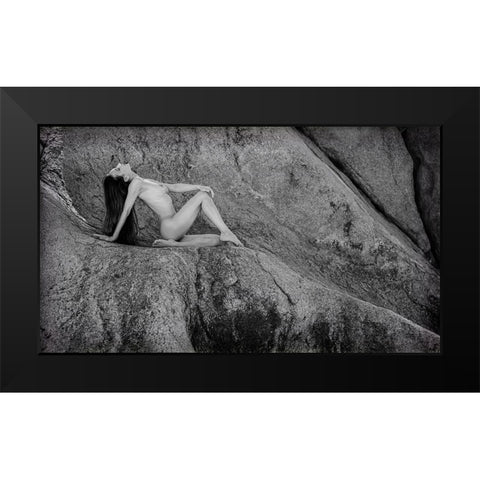 Gloria In Stone Black Modern Wood Framed Art Print by Gil Raga, Joan