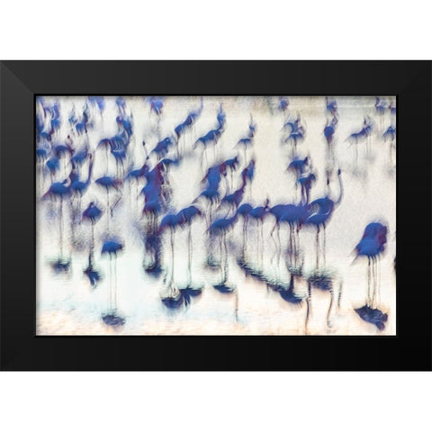 Sensory impressions Black Modern Wood Framed Art Print by Benezech, Martine