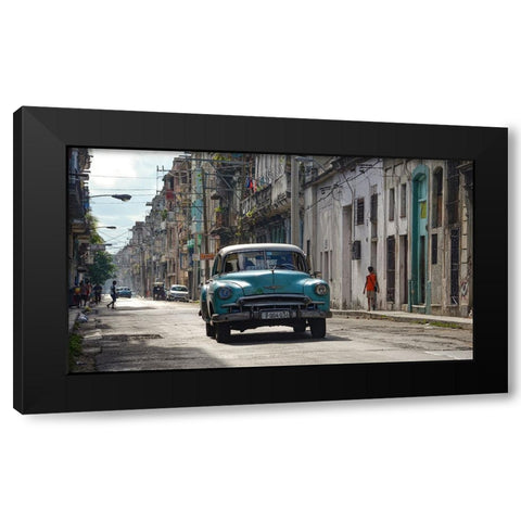 Cuba Black Modern Wood Framed Art Print with Double Matting by Einhorn, Itzik