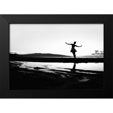 n/t Black Modern Wood Framed Art Print by Medeiros, Paulo