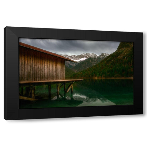 The First Snow.... Black Modern Wood Framed Art Print by Gialopoulos, Anastasios