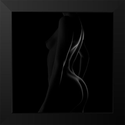 Ralbeccac Black Modern Wood Framed Art Print by Cloud, Mountain