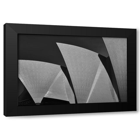 Sydney Opera Black Modern Wood Framed Art Print by Krajnc, Matej