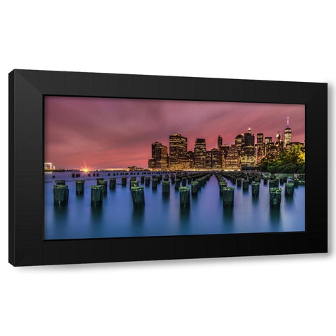 One CanaÂ€Â™T Paint New York As It Is! Black Modern Wood Framed Art Print by abu milad, Emil