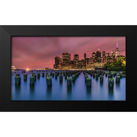 One CanaÂ€Â™T Paint New York As It Is! Black Modern Wood Framed Art Print by abu milad, Emil