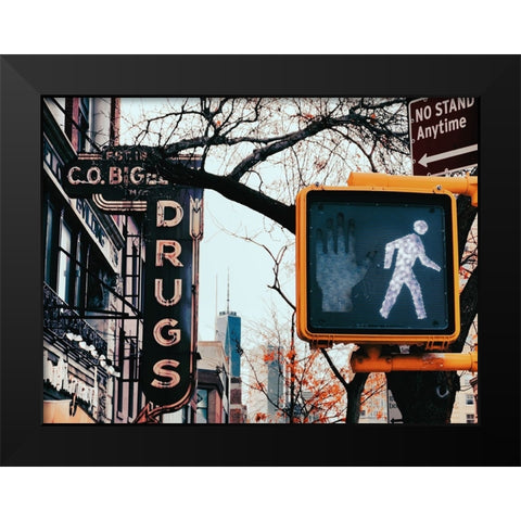 Sign Layers Black Modern Wood Framed Art Print by Leeman, Joshua