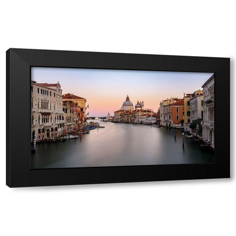 Canal Grande - sunset Black Modern Wood Framed Art Print with Double Matting by Detollenaere, Marnix
