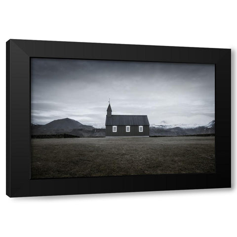 BAoAdakirkja Black Modern Wood Framed Art Print by Bergolth, Matthias