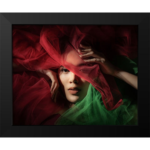 The Colors of Christmas Black Modern Wood Framed Art Print by Sungkono, Heru