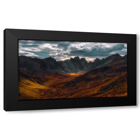 Autumn in Tombstone Mountain Black Modern Wood Framed Art Print with Double Matting by L. Zhang, Jenny