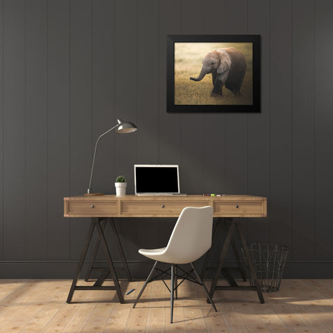 Falafelo Black Modern Wood Framed Art Print by Sobhi, Ahmed