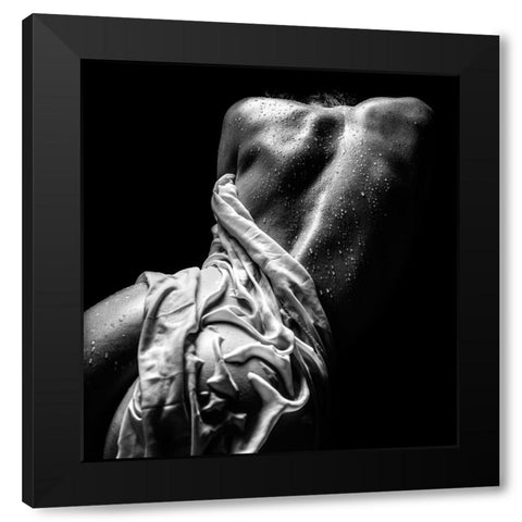 Wet Clothes Black Modern Wood Framed Art Print with Double Matting by Valevicius, Aurimas