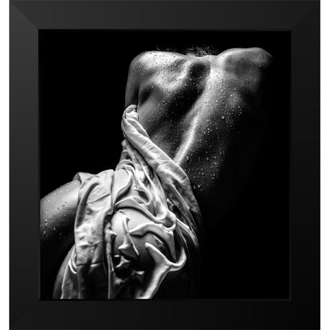 Wet Clothes Black Modern Wood Framed Art Print by Valevicius, Aurimas