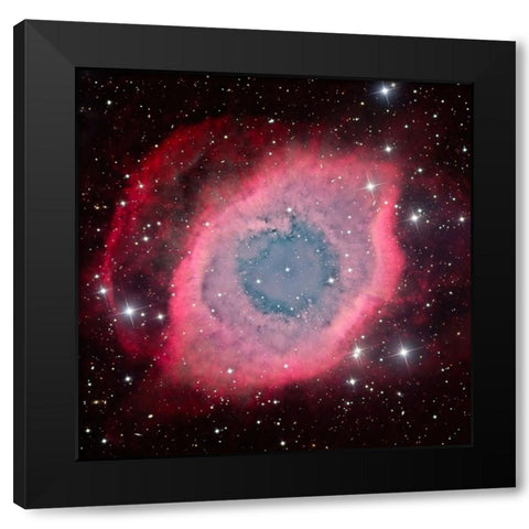 The Helix Nebula Black Modern Wood Framed Art Print by Chander, Vikas