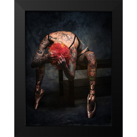 The Dancer Black Modern Wood Framed Art Print by L., Jonathan