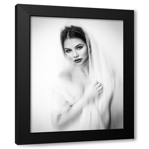 Sadness Black Modern Wood Framed Art Print by Punyet Miro, Carles