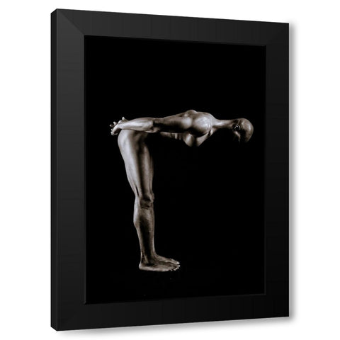 K.E.V Black Modern Wood Framed Art Print by Huber, Markus