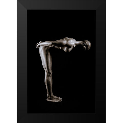K.E.V Black Modern Wood Framed Art Print by Huber, Markus