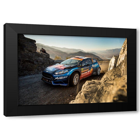 Ford Fiesta R5 Black Modern Wood Framed Art Print by Szabo, Attila