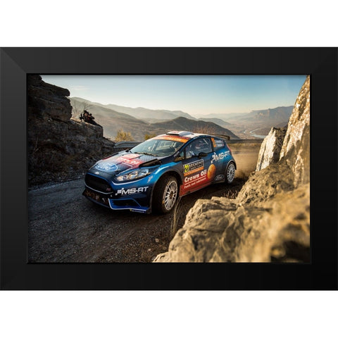 Ford Fiesta R5 Black Modern Wood Framed Art Print by Szabo, Attila