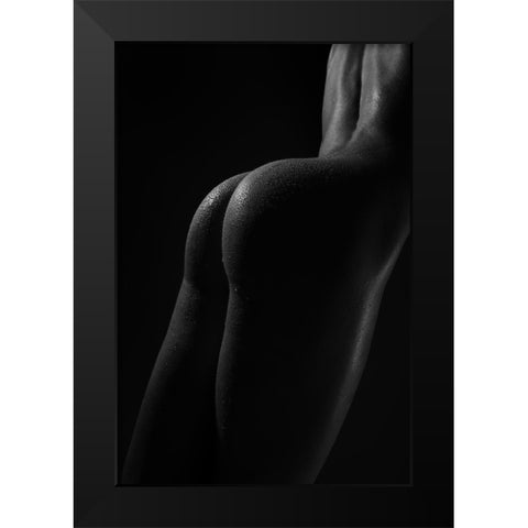 Body Lines Black Modern Wood Framed Art Print by Anton, Rostovskiy