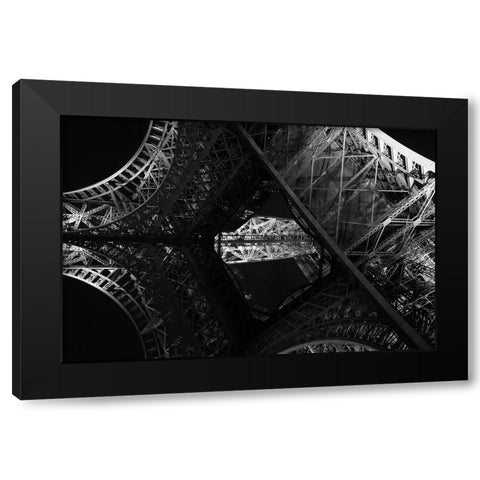 Eiffel. A Perspective Black Modern Wood Framed Art Print by Chawla, Shobhit
