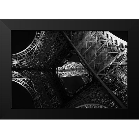 Eiffel. A Perspective Black Modern Wood Framed Art Print by Chawla, Shobhit
