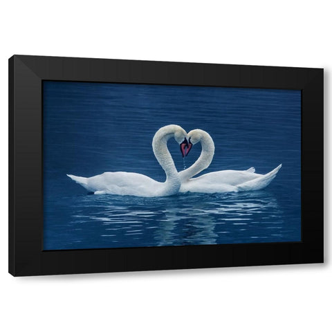 cp Black Modern Wood Framed Art Print by Uu