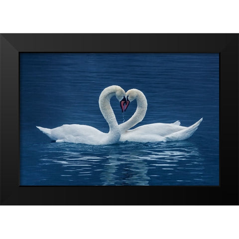 cp Black Modern Wood Framed Art Print by Uu